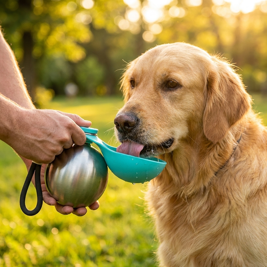 Travel Water Bottle for Dogs – Stainless Steel, Leak-Proof, 285 ml