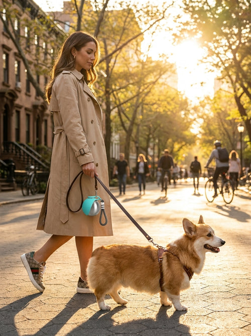 Travel Water Bottle for Dogs – Stainless Steel, Leak-Proof, 285 ml