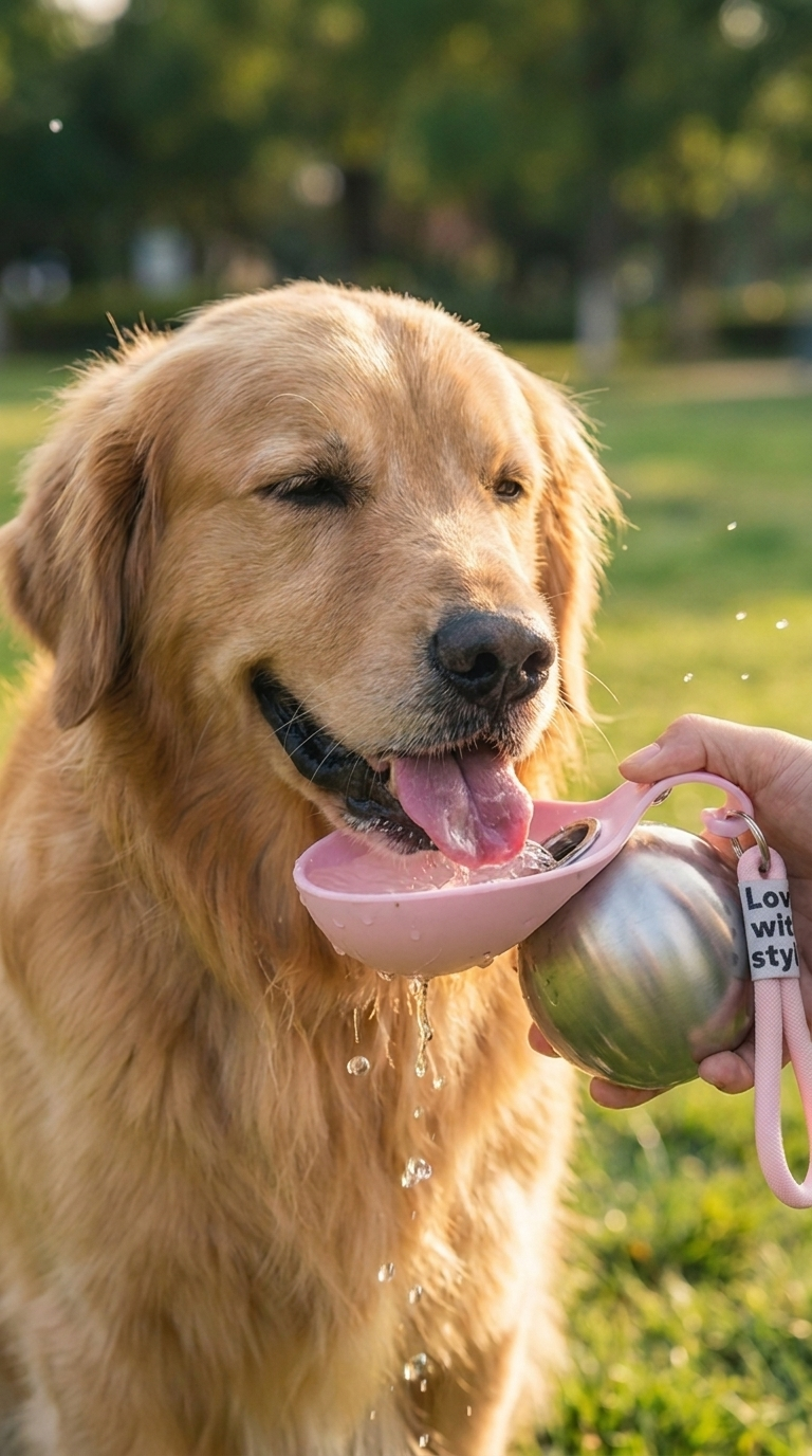 Travel Water Bottle for Dogs – Stainless Steel, Leak-Proof, 285 ml